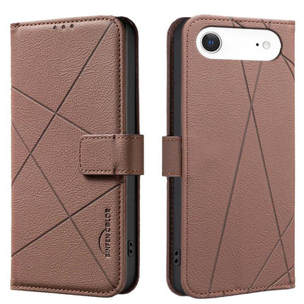 Leather Phone Case With Card And Cash Storage brown PU leather wallet case with 3 card slots, cash pocket, RFID-blocking, magnetic clasp