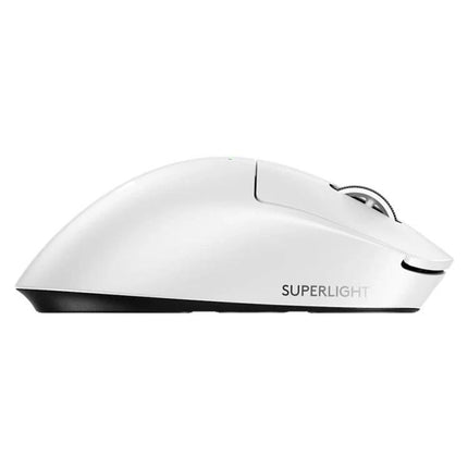 Logitech G Pro X Superlight 2 DEX Wireless Gaming Mouse white ultra-light ergonomic esports mouse side view