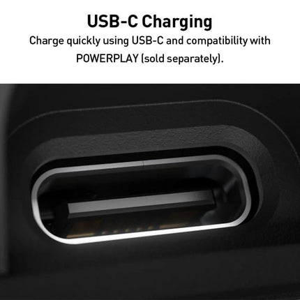 Logitech G Pro X Superlight 2 DEX Wireless Gaming Mouse showing USB-C charging port and POWERPLAY compatibility