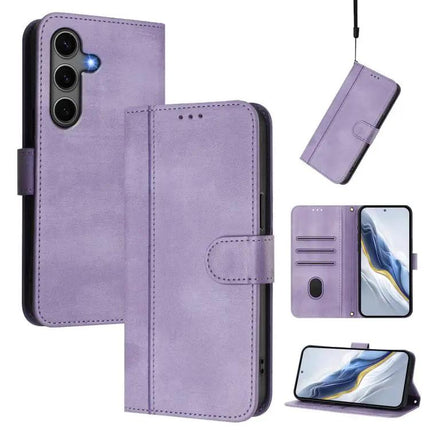 Retro Leather Wallet Phone Case With Card Slots And Buckle