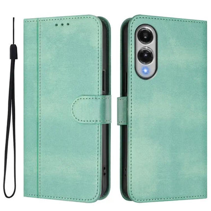 Retro Leather Wallet Phone Case With Card Slots And Buckle