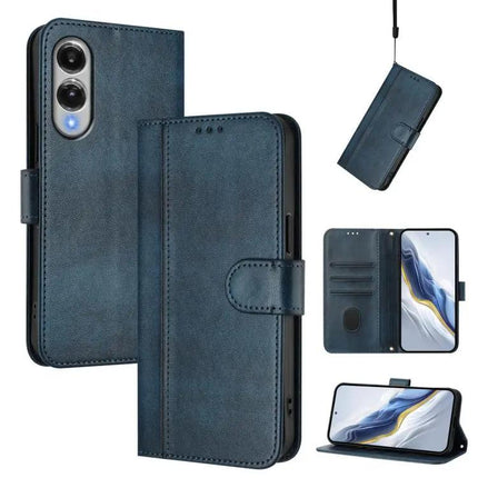 Retro Leather Wallet Phone Case With Card Slots And Buckle