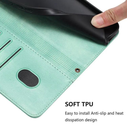 Line Splicing Buckle Retro Leather Wallet Case For Galaxy S26 Plus 5G S25 Edge