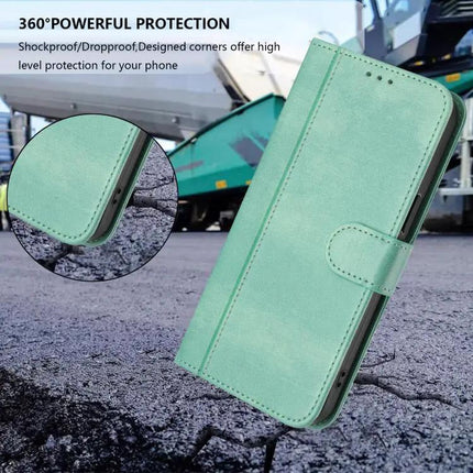 Line Splicing Buckle Retro Leather Wallet Case For Galaxy S26 Plus 5G S25 Edge