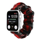 For Apple Watch Series 7 45mm / 6 & SE & 5 & 4 44mm / 3 & 2 & 1 42mm / Black + Red