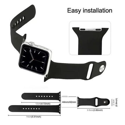 Silicone Sports Watch Band For Apple Watch 38-49mm