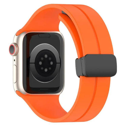 Silicone Magnetic Buckle Watch Band for Apple Watch 38-49mm