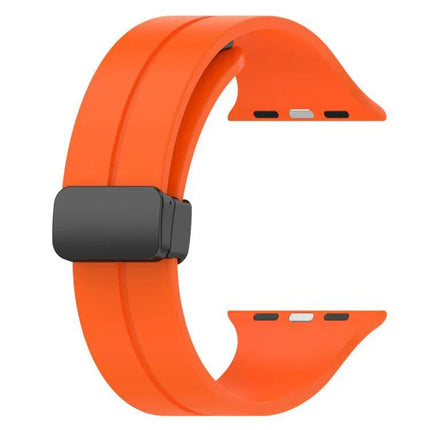 Silicone Magnetic Buckle Watch Band for Apple Watch 38-49mm