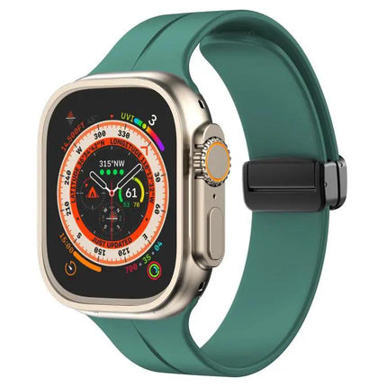 Silicone Magnetic Buckle Watch Band for Apple Watch 38-49mm