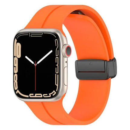 Silicone Magnetic Buckle Watch Band for Apple Watch 38-49mm