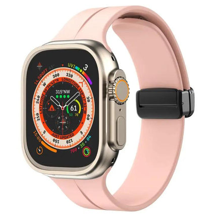 Silicone Magnetic Buckle Watch Band for Apple Watch 38-49mm