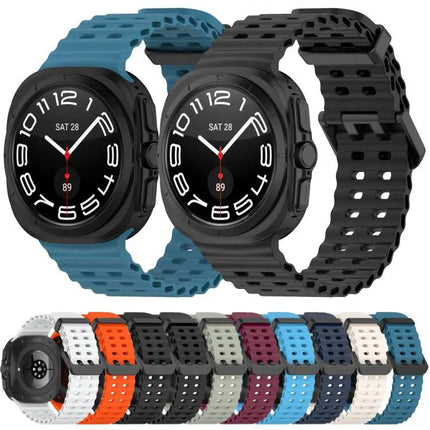 XDfind Silicone Dual Buckle Band Fits Galaxy Watch Ultra2