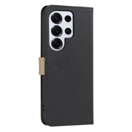 RFID Leather Wallet Case For Samsung Galaxy S23 Series Hollow Flower Pattern