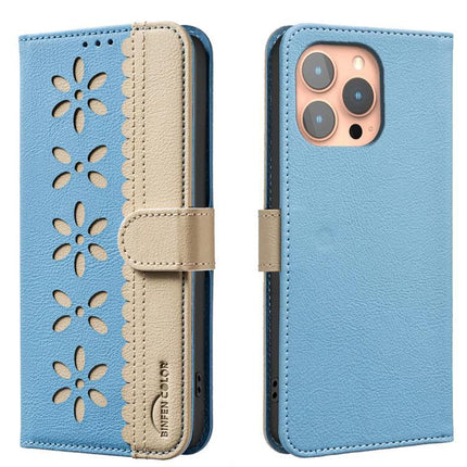 Protective Leather Phone Case With Card Storage For Everyday Use - blue floral PU leather wallet case with magnetic strap