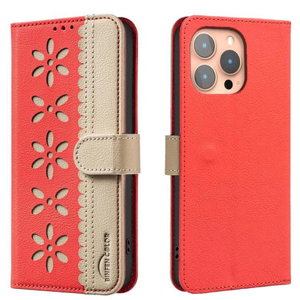 Leather Card Pocket Phone Case For Everyday Use With Card Slots On The Move Keeps Your Essentials Handy red floral cutout leather wallet phone case with three card slots and cash pocket