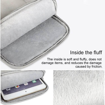 Portable Felt Sleeve Case for Protecting Up to 10.8-Inch Tablets soft plush interior zipper sleeve protects tablet from scratches dust and light moisture