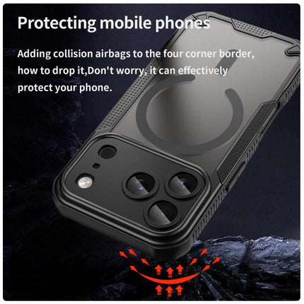 Armor Glaze Case for Everyday Phone Protection with durable PC+TPU, slim drop-proof design and corner collision airbags, wireless charging compatible