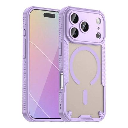 Armor Glaze Case for Everyday Phone Protection - lavender durable PC+TPU protective phone case compatible with wireless charging