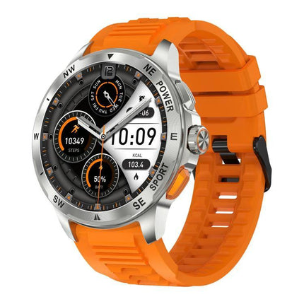 Versatile Smart Watch for Everyday Health and Fitness Monitoring - orange band, heart rate and activity tracking display
