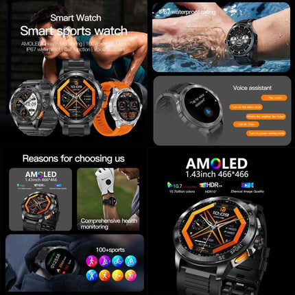 Versatile Smart Watch for Everyday Health and Fitness Monitoring with AMOLED display, heart rate tracking, activity logging and waterproof design