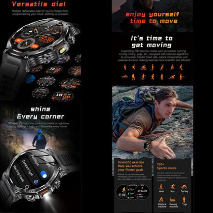 Smart Watch With Bluetooth Calls And Daily Health Tracking