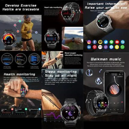 Smart Watch With Bluetooth Calls And Daily Health Tracking