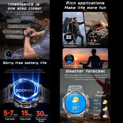 Smart Watch With Bluetooth Calls And Daily Health Tracking