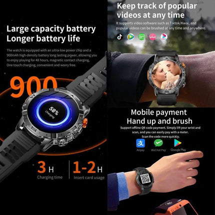Smartwatch With Heart Rate And Blood Oxygen Monitor