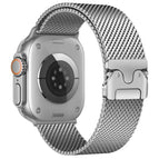 For Apple Watch 42mm / 41mm / 40mm / 38mm Fine Mesh / Silver