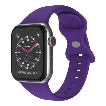 Xdfind Silicone Butterfly Buckle Watch Band For Apple Watch
