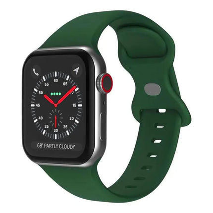Xdfind Silicone Butterfly Buckle Watch Band For Apple Watch