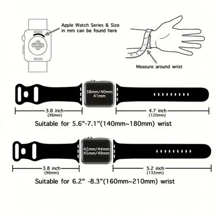 Xdfind Silicone Butterfly Buckle Watch Band For Apple Watch