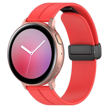 XDfind Silicone Watch Band Black Folding Buckle 20/22mm