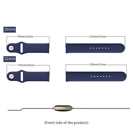 XDfind Silicone Watch Band 20mm 22mm Adjustable Strap
