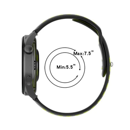 Xdfind Two Color Silicone Watch Band Adjustable 20mm 22mm