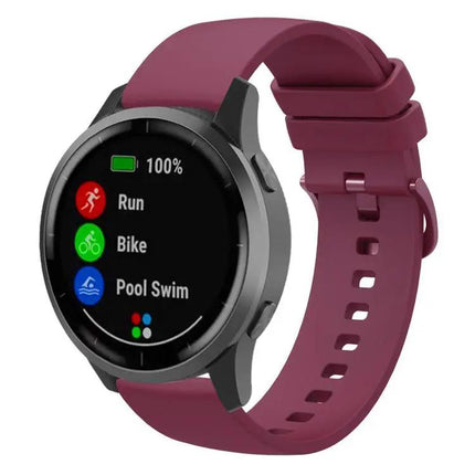 XDfind Silicone Watch Band 20mm, 22mm Flat Pure Color