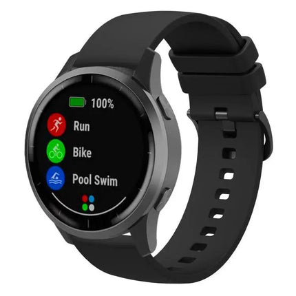 Flat Solid Color Silicone Watch Band 18mm Replacement