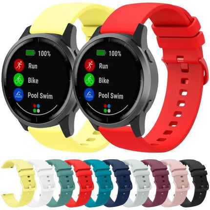 XDfind Silicone Watch Band 20mm, 22mm Flat Pure Color
