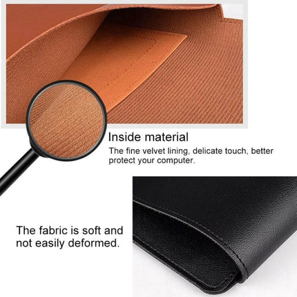 PU Leather Laptop Carrying Case for 13-15 Inch Sizes showcasing soft velvet lining and durable PU exterior for scratch protection and everyday use
