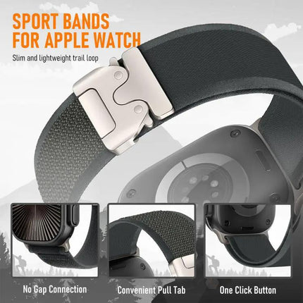 Xdfind Apple Watch Nylon Band Titanium Buckle 40-49mm