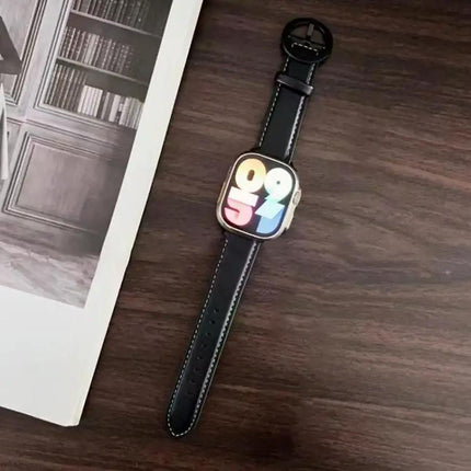 XDfind Leather Watch Band For Apple Watch 38-49mm Brown