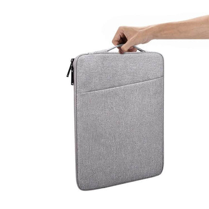 Waterproof Felt Protective Carrying Case for 15.6 Inch Laptops gray felt sleeve with handle, water-resistant protection for commuting and travel