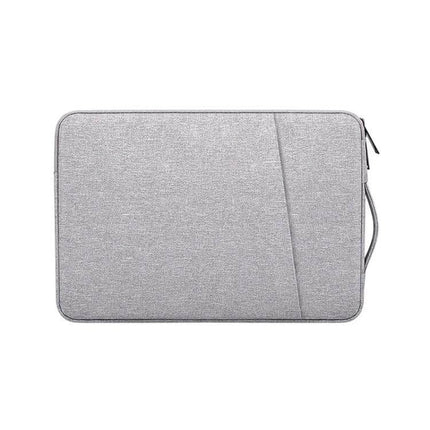 Waterproof Felt Protective Carrying Case for 15.6 Inch Laptops in light gray, water-resistant polyester sleeve with zip and handle