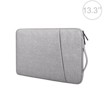 Waterproof Felt Protective Carrying Case for 15.6 Inch Laptops slim gray sleeve with handle, water-resistant polyester, front pocket for accessories