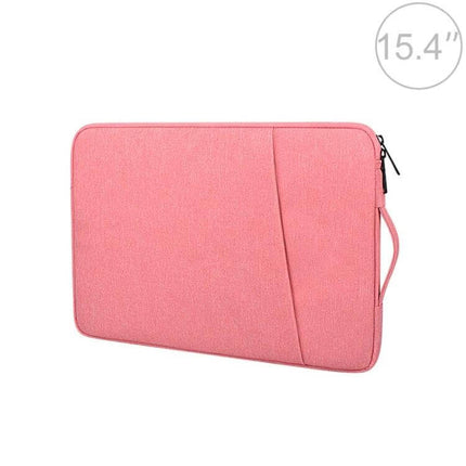 Waterproof Felt Protective Carrying Case for 15.6 Inch Laptops in pink, water-resistant polyester sleeve with zipper and handle, slim travel protection