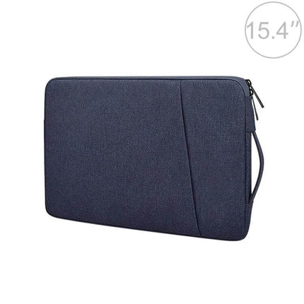 Waterproof Felt Protective Carrying Case for 15.6 Inch Laptops slim navy polyester sleeve with zipper and handle, water-resistant travel protection