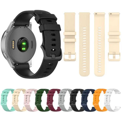 22mm Silicone Watch Band Xdfind Plaid Solid Color Forerunner