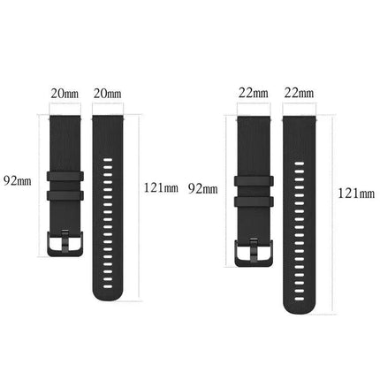 22mm Silicone Watch Band Xdfind Plaid Solid Color Forerunner
