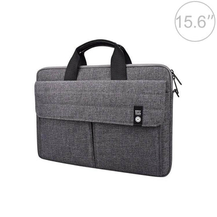 Handheld Nylon Laptop Carrying Case for Up to 15.6-Inch Devices gray nylon brief-style sleeve with front pocket and handles