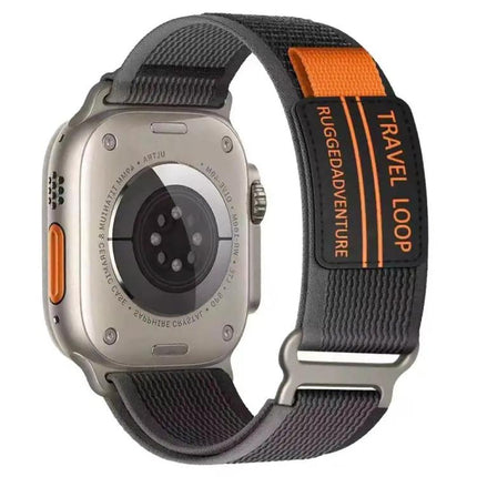 Xdfind Nylon Braided Double Section Watch Band Metal Buckle